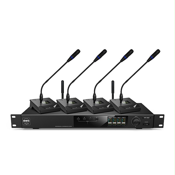 BBS商用话筒 WH-850 1拖4无线会议话筒 无线会议麦克风 手持话筒 头戴式话简