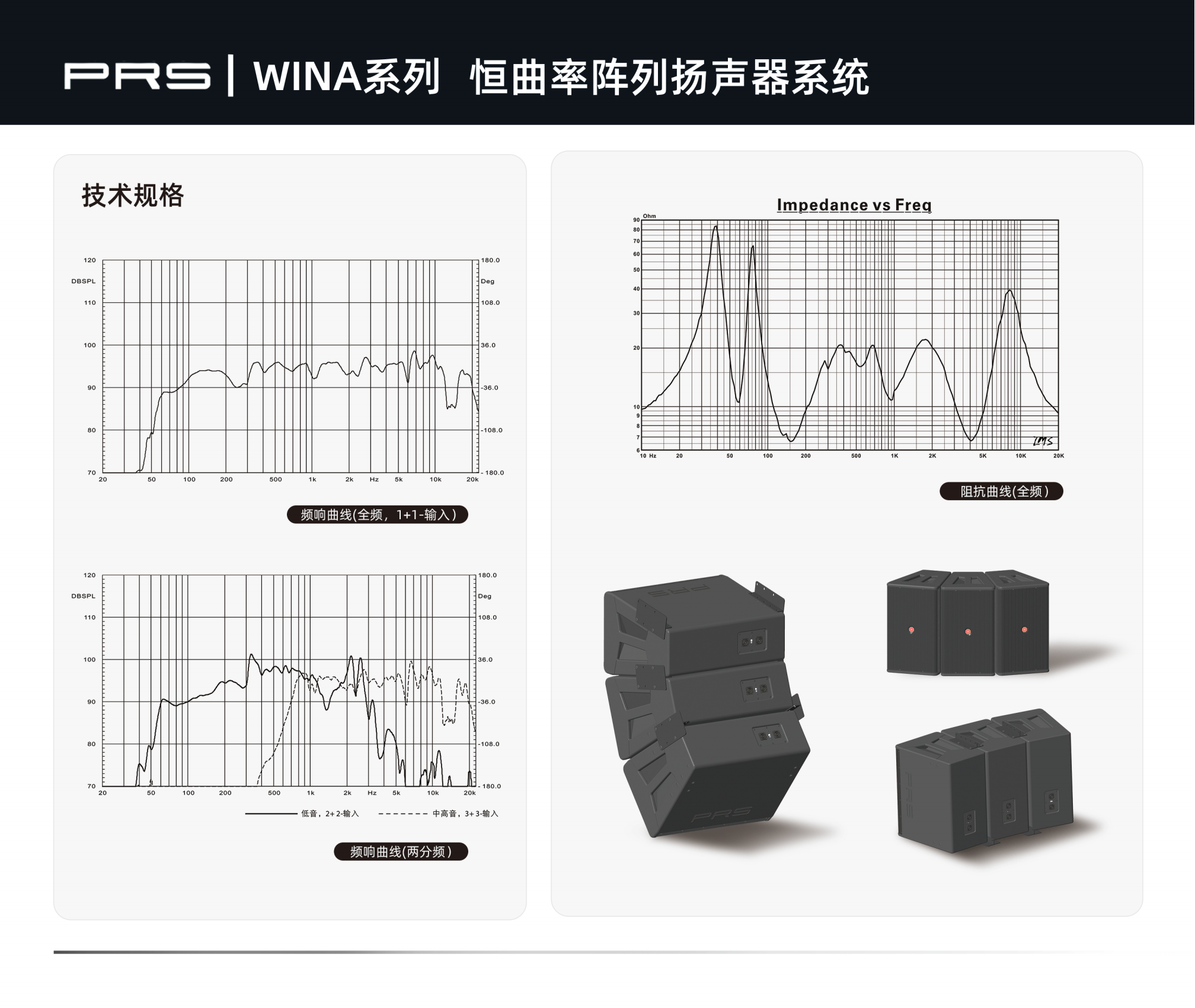 PRS PRS音响 WINA系列恒曲率阵列扬声器系统WINA-312H/312W/312N/312I PRS PRS音响 WINA系列恒曲率阵列扬声器系统WINA-312H/312W/312N/312I