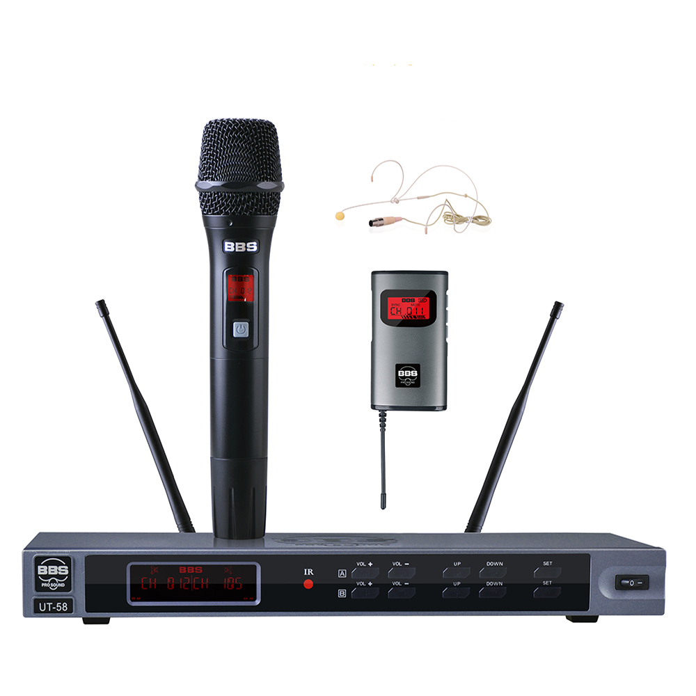 BBS话筒 UT-58 教学话筒(手持/领夹/头戴可选)、演讲麦克风、培训教育话筒